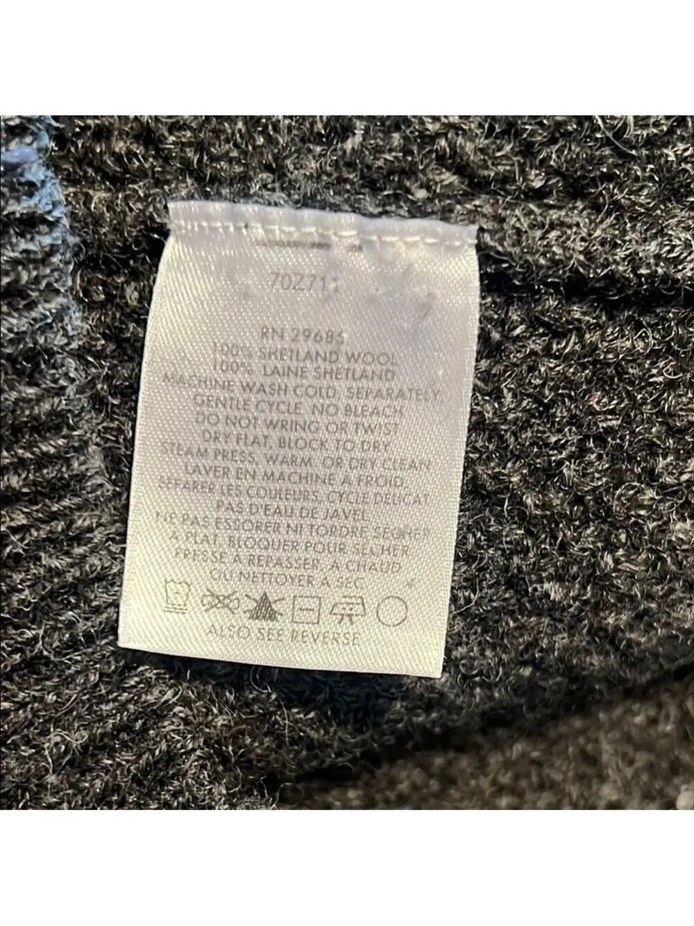 Pendleton Gray Zip Up Sweater